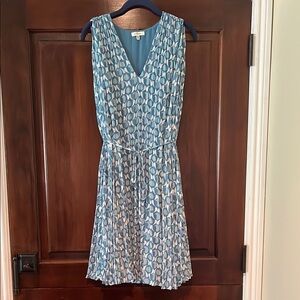 Max Studio Blue Pleated Sundress Size Large